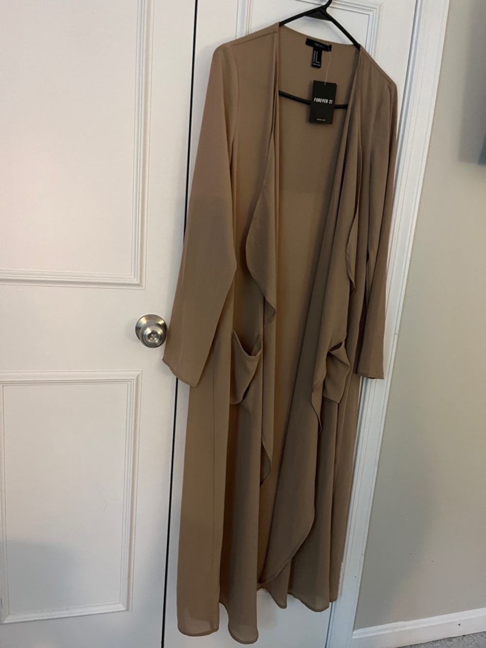 Forever 21 Long Open-Front Duster - Tan - Picture 4 of 4